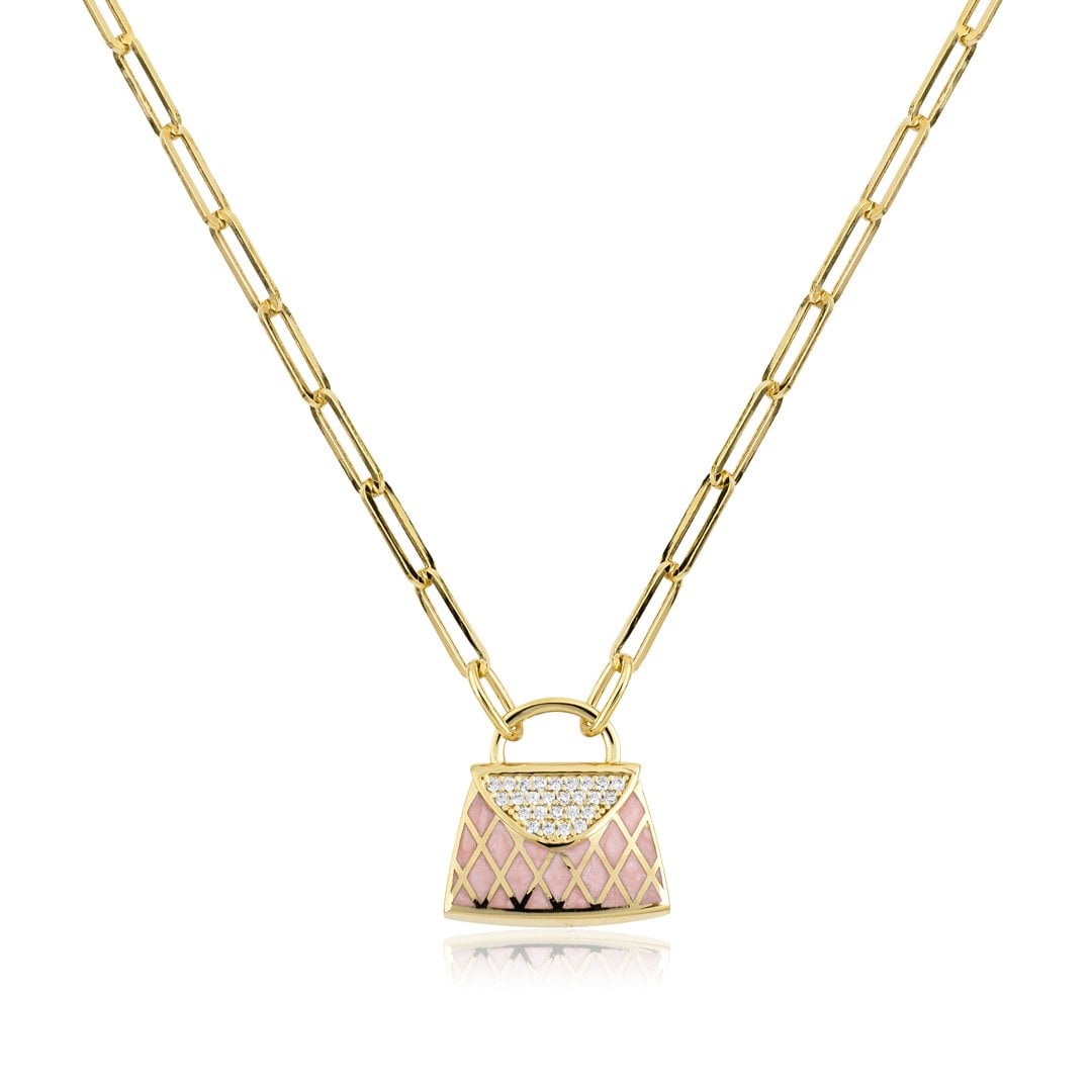 Çanta Kolye Ucu Pembe