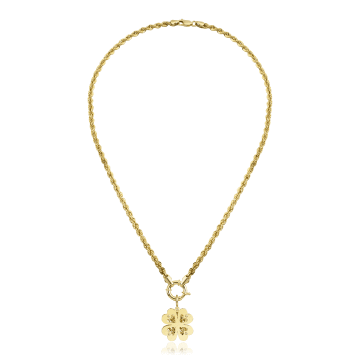 Dört Yaprak Yonca Altın Kolye