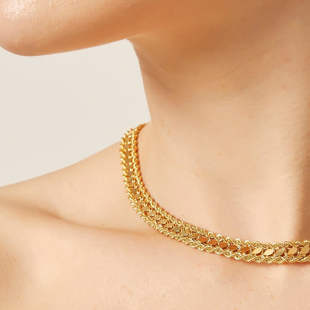 Pullu Halat Zincir Kolye