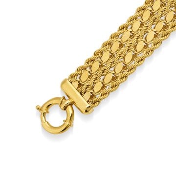 Çift Sıra Pullu Halat Zincir Bileklik