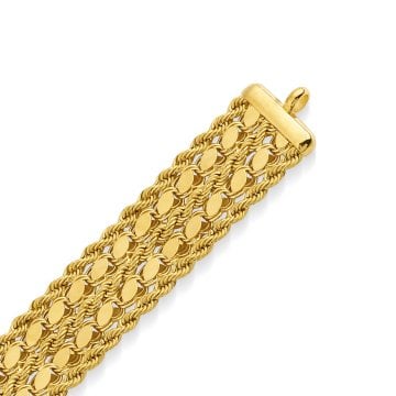 Çift Sıra Pullu Halat Zincir Bileklik