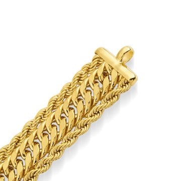 Çift Elmas Kalemli Halat Zincir Bileklik